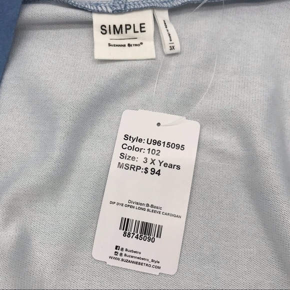 SIMPLE SUZANNE BETRO Open Front Tie Dye Cardigan - Picture 6 of 9